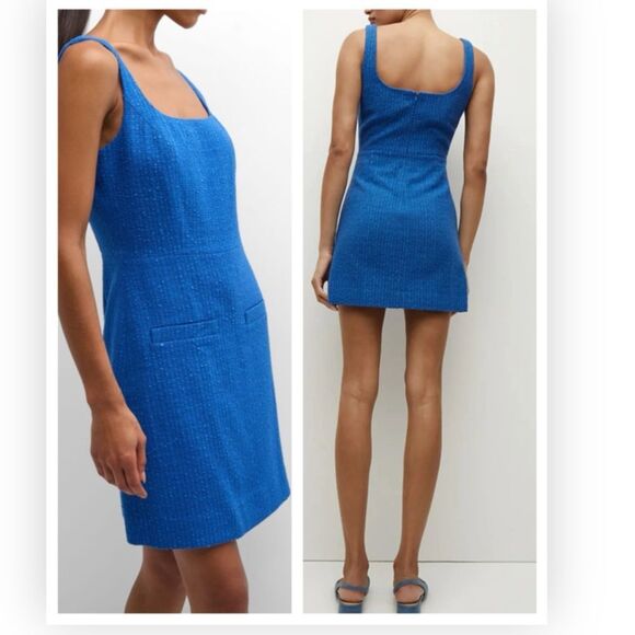 Veronica Beard Sabra Cobalt Blue Sleeveless Mini Dress NWT size 12 $448 - Picture 1 of 6